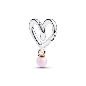 783242C01 Mum Two-tone Wrapped Heart Charm