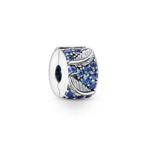 792552C01 Curved Feather & Pavé Clip Charm