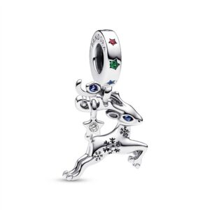 792826C01 Magical Christmas Reindeer Dangle Charm