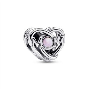 793233C01 Openwork Mum & Heart Charm