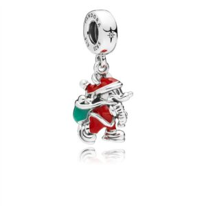 797501ENMX Disney, Santa Mickey & Gift Bag Dangle Charm