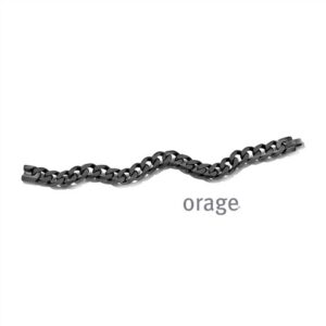 ARMBAND  Orage  BC109-21 edelstaal - PVD zwart  geen stenen    .