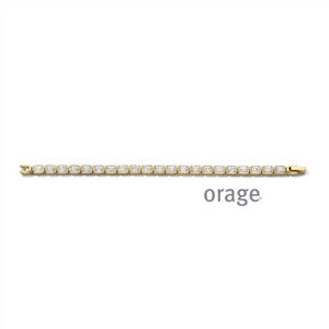 ARMBAND  Orage  BC134-20 edelstaal - verguld geel  zirconium    kleurloos