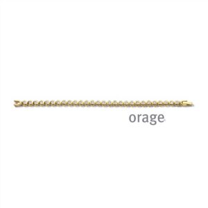 ARMBAND  Orage  BC132-20 edelstaal - verguld geel  zirconium    kleurloos