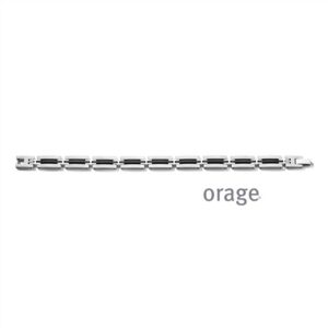 ARMBAND  Orage  BC111-21 edelstaal - bicolor zwart  geen stenen    .
