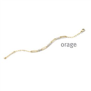 ARMBAND  Orage  BC143-19 brass - verguld geel  zirconium    kleurloos