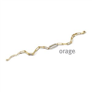 ARMBAND  Orage  BC077-19 brass - verguld geel  zirconium    kleurloos