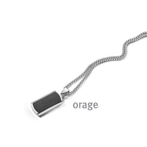 COLLIER  Orage  BC104-55 edelstaal - PVD zwart  geen stenen    .