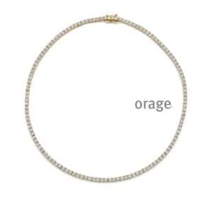 COLLIER  Orage  BC080-45 brass - verguld geel  zirconium    kleurloos