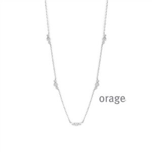 COLLIER  Orage  BC002-45 zilver 925 rhod  Lab-grown diamant    kleurloos
