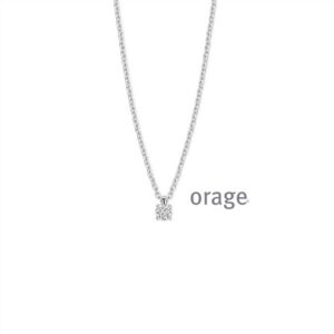 COLLIER  Orage  BC004-45 zilver 925 rhod  Lab-grown diamant    kleurloos