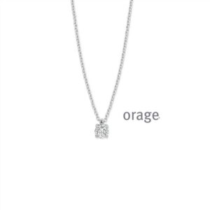 COLLIER  Orage  BC005-45 zilver 925 rhod  Lab-grown diamant    kleurloos