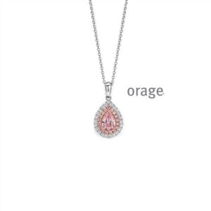 COLLIER  Orage  BC090-45 zilver 925 rhod  zirconium    roze