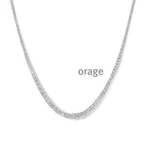 COLLIER  Orage  BC082-42 zilver 925 rhod  zirconium    kleurloos