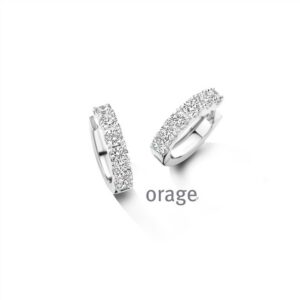 OORBELLEN  Orage  BC088 zilver 925 rhod  zirconium    kleurloos