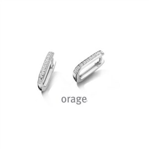 OORBELLEN  Orage  BC010 zilver 925 rhod  Lab-grown diamant    kleurloos