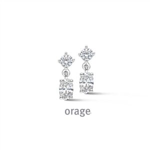 OORBELLEN  Orage  BC053 zilver 925 rhod  zirconium    kleurloos