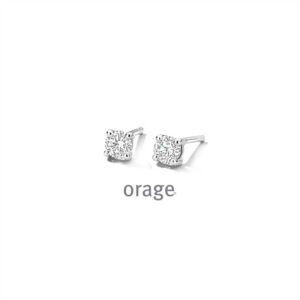 OORBELLEN  Orage  BC007 zilver 925 rhod  Lab-grown diamant    kleurloos