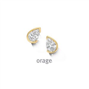 OORBELLEN  Orage  BC065 brass - verguld geel  zirconium    kleurloos