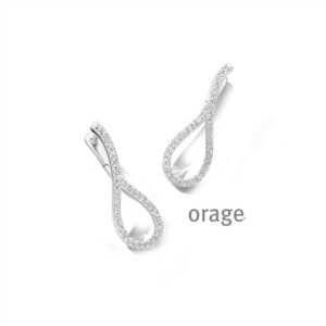 OORBELLEN  Orage  BC050 zilver 925 rhod  zirconium    kleurloos