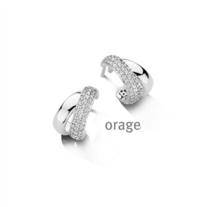 OORBELLEN  Orage  BC039 zilver 925 rhod  zirconium    kleurloos
