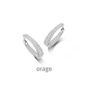 OORBELLEN  Orage  BC041 zilver 925 rhod  zirconium    kleurloos