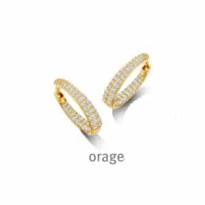 OORBELLEN  Orage  BC042 brass - verguld geel  zirconium    kleurloos
