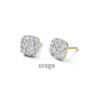OORBELLEN  Orage  BC070 brass - verguld geel  zirconium    kleurloos