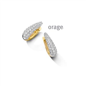 OORBELLEN  Orage  BC181 brass - verguld geel  zirconium    kleurloos