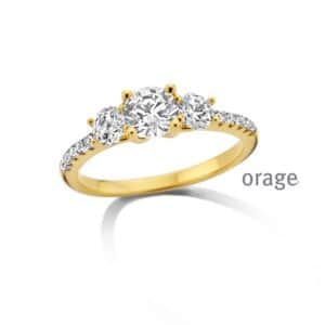 RING  Orage  BC087 brass - verguld geel  zirconium    kleurloos