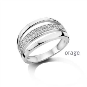 RING  Orage  BC177 zilver 925 rhod  zirconium    kleurloos