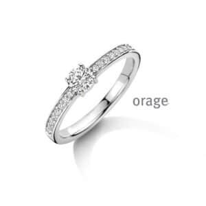 RING  Orage  BC012 zilver 925 rhod  Lab-grown diamant    kleurloos