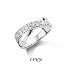 RING  Orage  BC037 zilver 925 rhod  zirconium    kleurloos