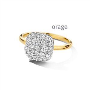 RING  Orage  BC069 brass - verguld geel  zirconium    kleurloos